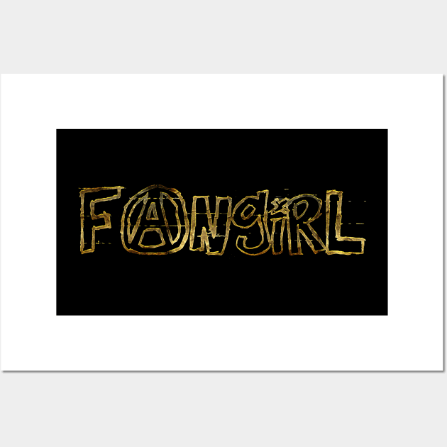 Fangirl (gold) Wall Art by Sinmara